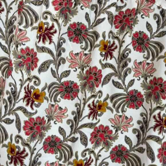 LOFT Floral Blouse NWT Size S Long Sleeve Split Neck Boho Top Soft Lightweight - Picture 5 of 8